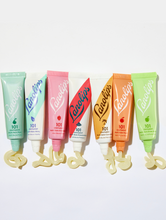 Load image into Gallery viewer, Our Lanolips 101 Ointment Fruities comes in 7 delicious flavours: Minty, Pear, Strawberry, Watermelon, Coconutter, Peach and Green Apple
