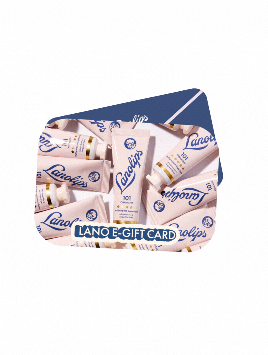 Lanolips e-Gift Card Lano e-Gift Cards are delivered by email to you, ready to send to your lucky (and soon-to-be hydrated) recipient. No processing fees. Expiry is 60 months after purchase. Can only be used on our Lanolips AU site.