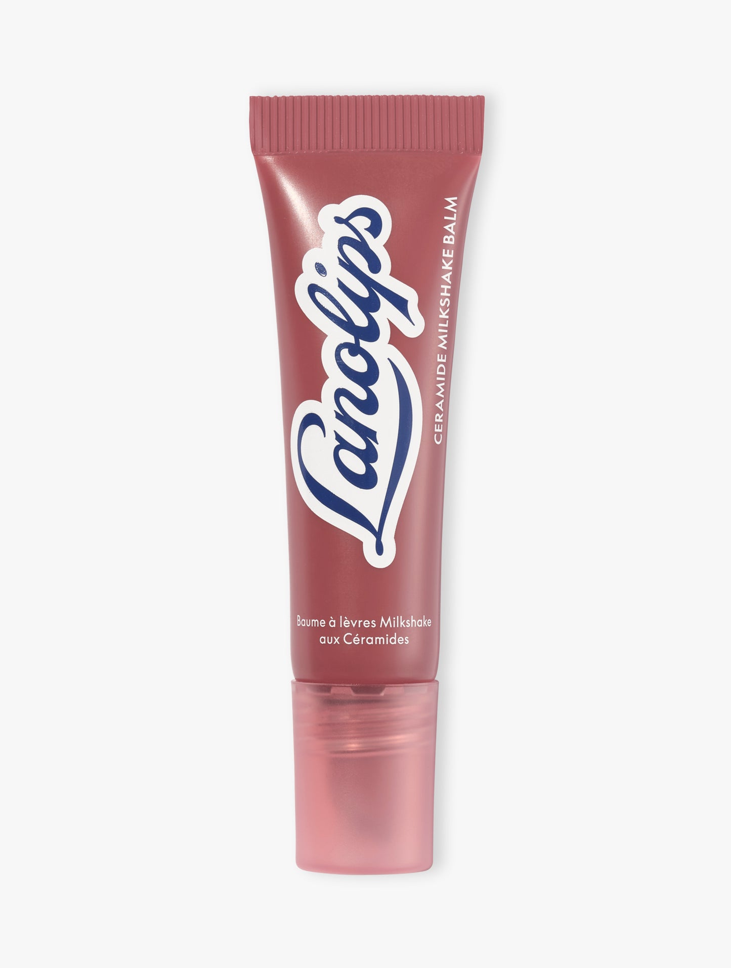 Mini lanolips ceramide milkshake balm 4g tube in mocha choca flavour.