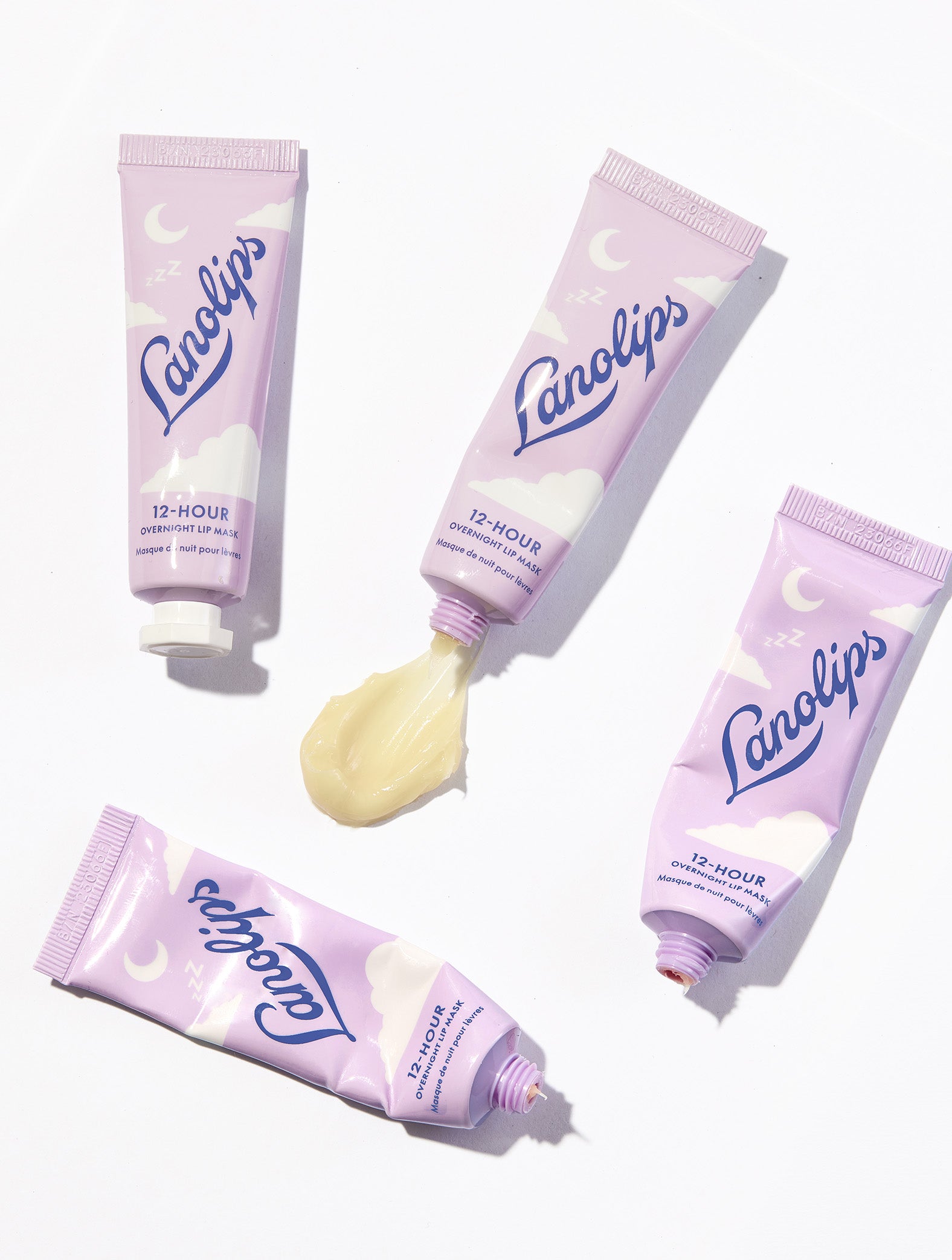 Close up swatches of the Lanolips 12 Hour Overnight Lip Mask.