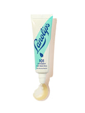 Load image into Gallery viewer, Lanolips 101 Ointment Multi-Balm Minty in a fresh, cool-toned mint green squeezable tube with a white cap. The packaging features the Lanolips logo in deep blue lettering and a small mint leaf icon A dollop of the rich, glossy balm is visible at the opening, showcasing its hydrating texture. Infused with lanolin and peppermint extract, this balm deeply moisturises and soothes dry lips and skin while delivering a cooling, invigorating minty sensation.
