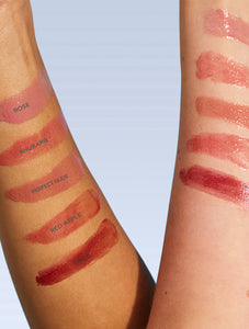 Lanolips Tinted LIp Balms come in five shades: Rose, Rhubarb, Perfect Nude, Red Apple and Spice