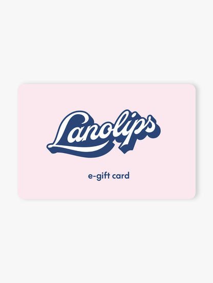Lanolips e-gift card with pink background

