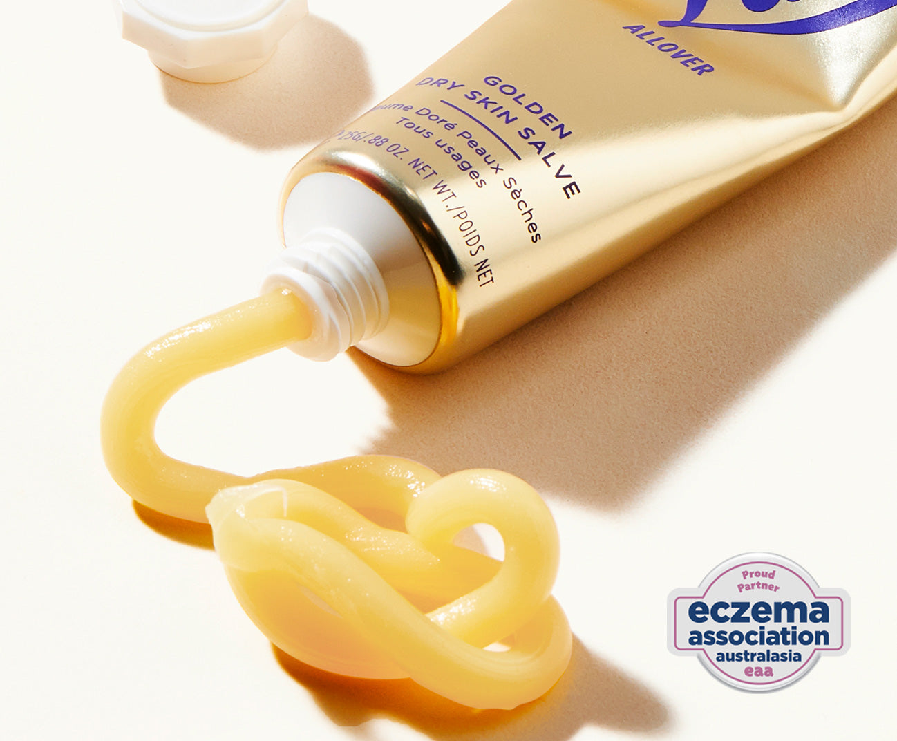 Lanolips golden dry skin miracle salve tube