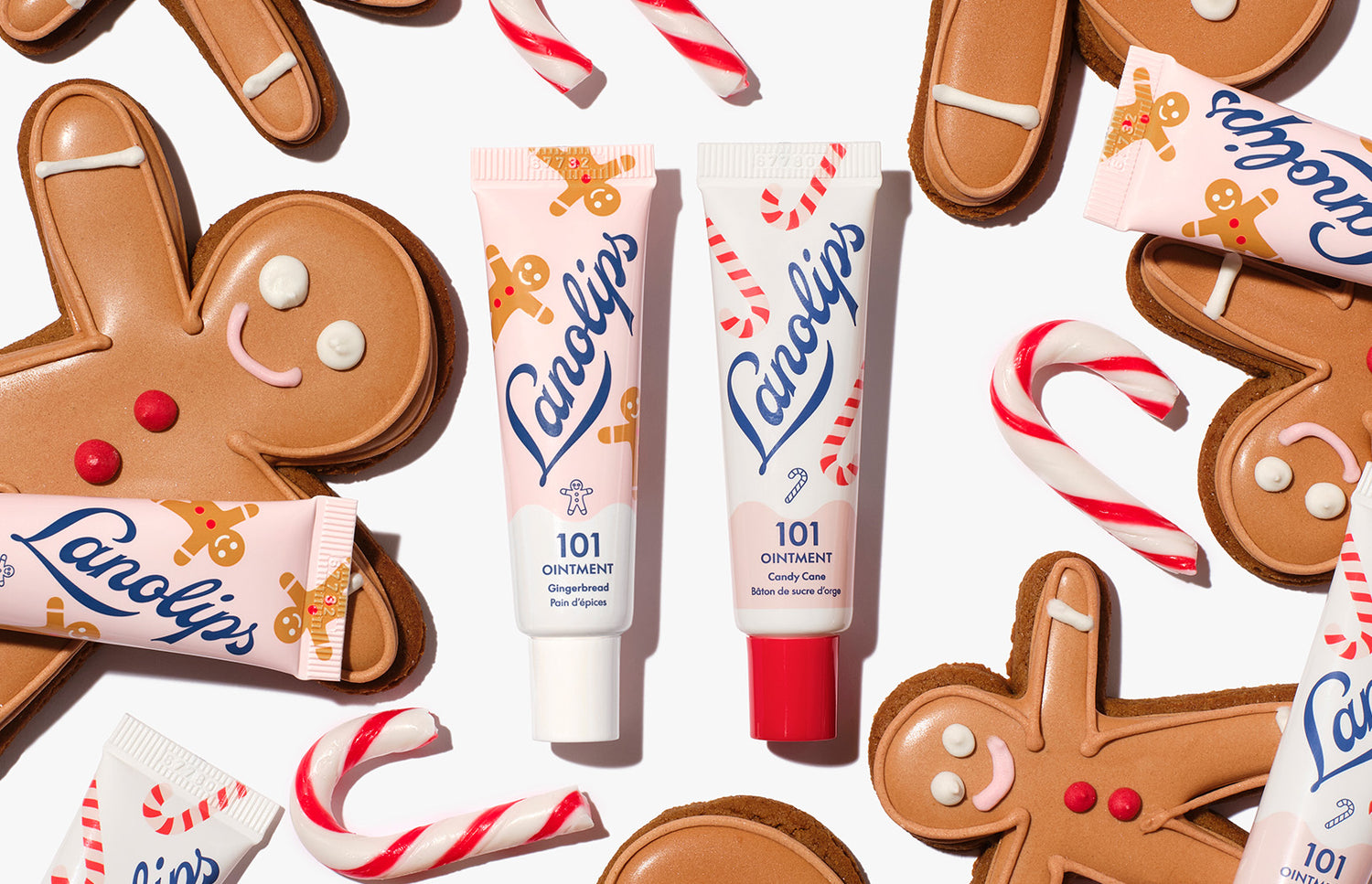 Lanolips 101 Delicious Holiday range comes in two festive flavours - gingerbread and candy cane. Made with hydrating lanolin, vitamin E and all-natural flavours for the sweetest swipe. 