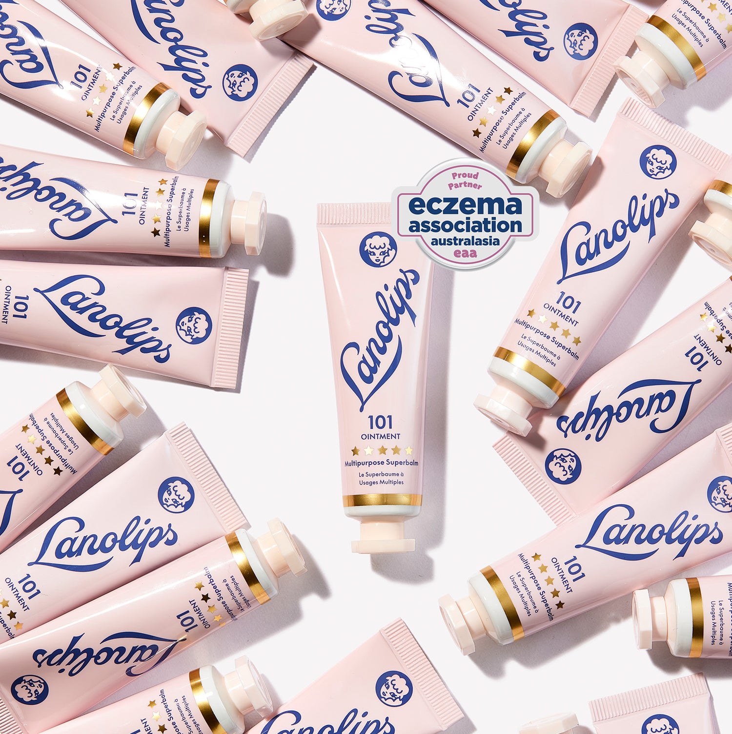 Lanolips Original 101 Ointment Multipurpose is a proud partner of the Eczema Association Australiasia (EAA). Made with 100% ultra-pure grade lanolin, it is dermatologically tested and safe for newborns. 